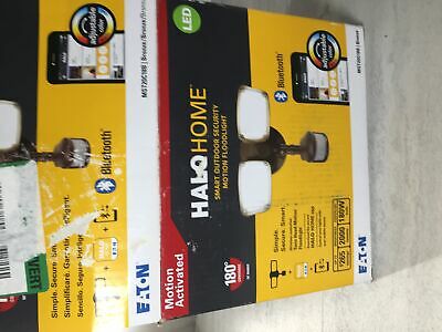 Eaton Halo 180-Degree Bronze Smart 2 Head LED Motion Flood Light (6922782900407)